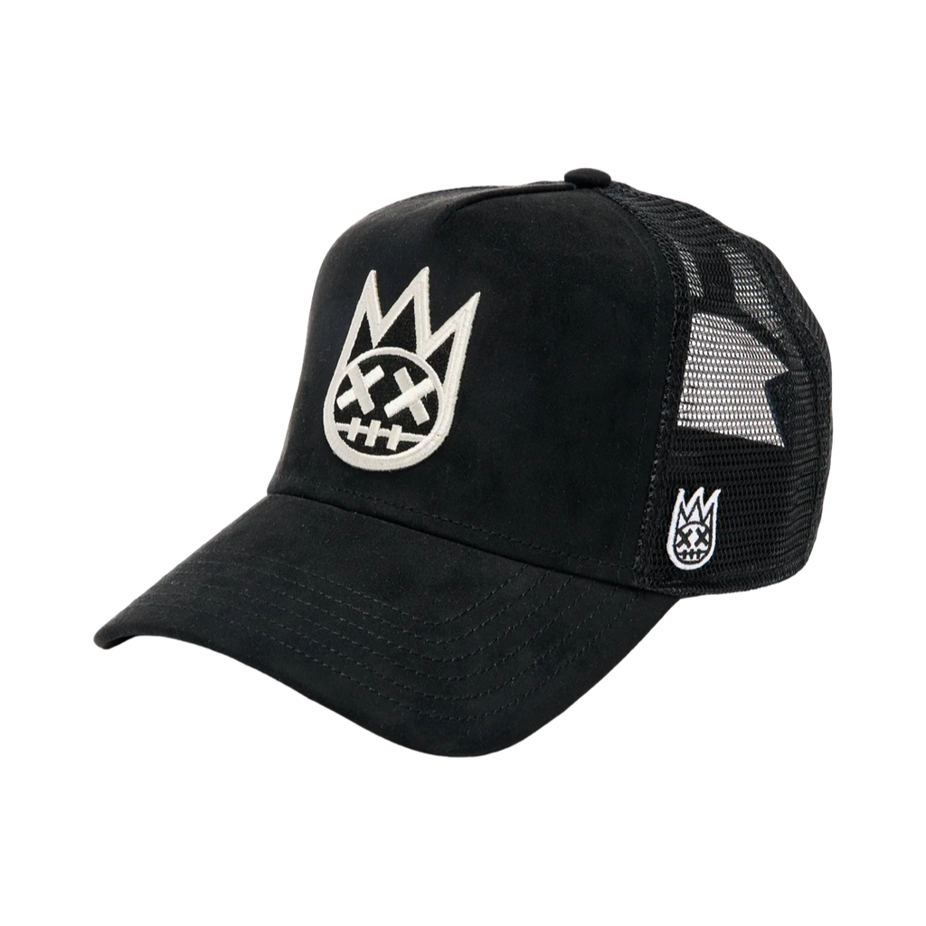 Mesh Back Trucker Hat In Vintage Black Shimuchan Logo