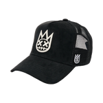 Mesh Back Trucker Hat In Vintage Black Shimuchan Logo