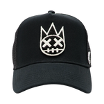 Black Trucker Hat – Mesh Back, White Clean Logo