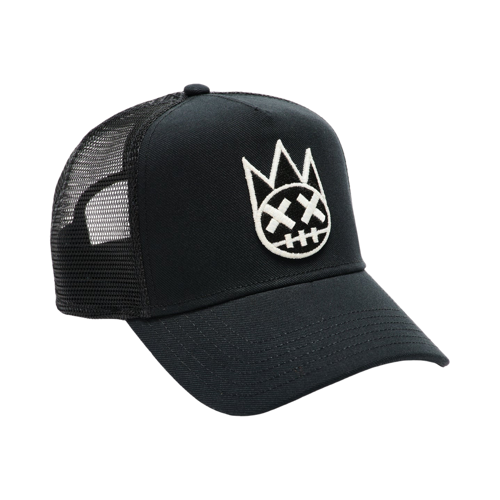 Black Trucker Hat – Mesh Back, White Clean Logo