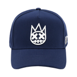 Cult's Logo Mesh Back Trucker Hat "Shimuchan" in Midnight Blue