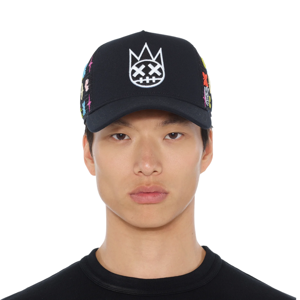 Cult's Cult Logo Pattern Hat in Black Pattern