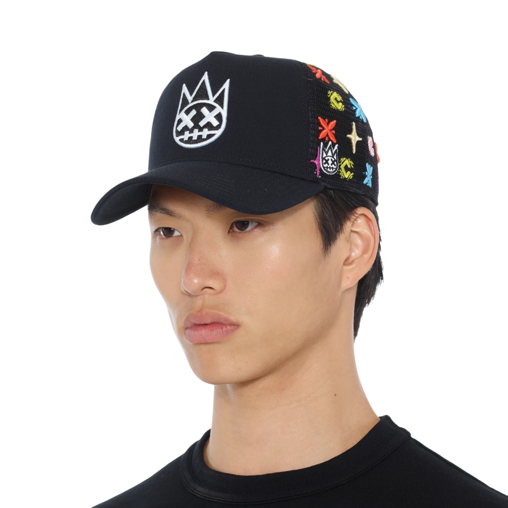 Cult's Cult Logo Pattern Hat in Black Pattern