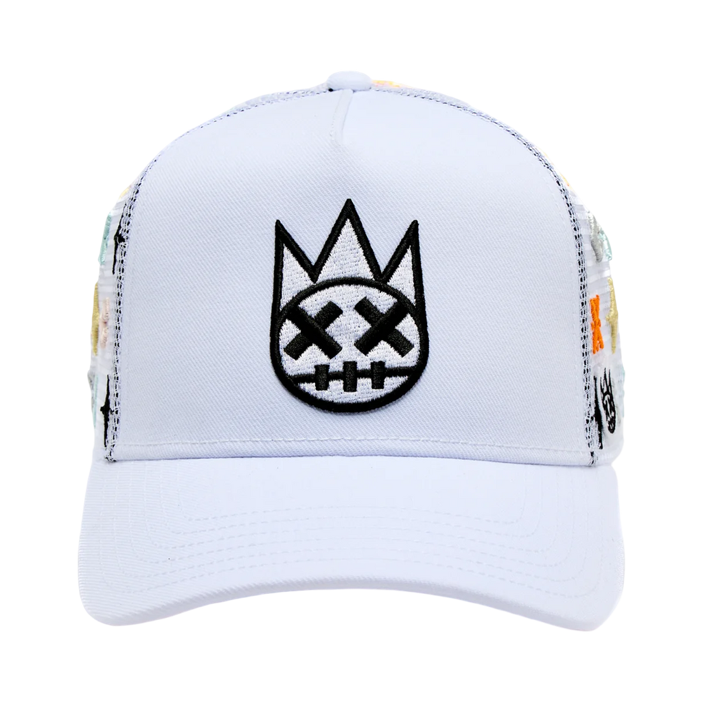 Cult's Cult Logo Pattern Hat in White Pattern