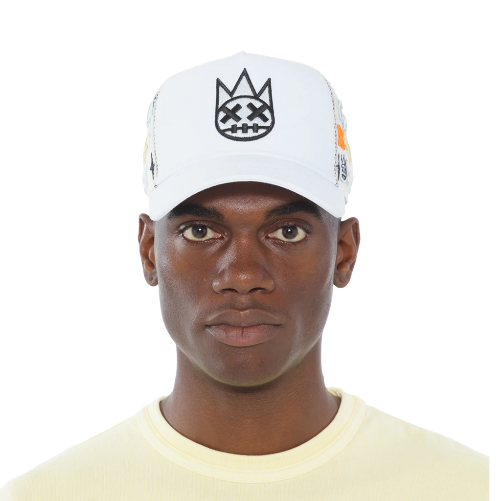 Cult's Cult Logo Pattern Hat in White Pattern