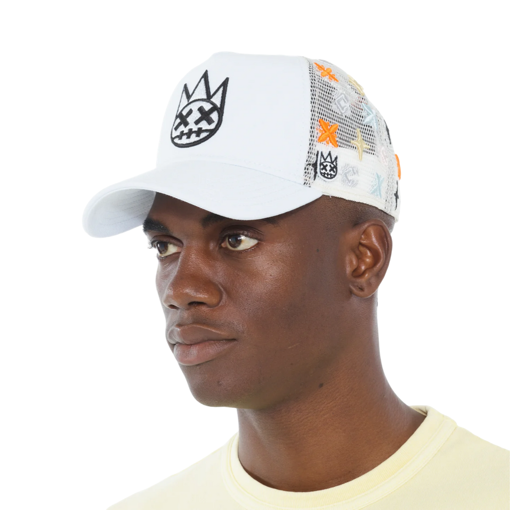 Cult's Cult Logo Pattern Hat in White Pattern