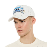 Cult x El Alfa Premium Logo 5 Panel A Frame Trucker Hat "Panther" in Winter White