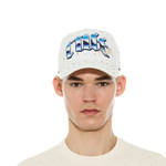 Cult x El Alfa Premium Logo 5 Panel A Frame Trucker Hat "Panther" in Winter White