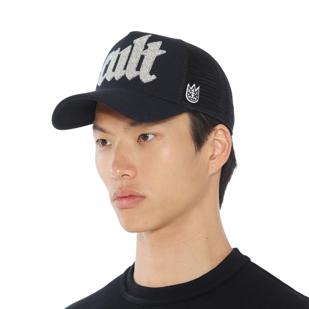 Cult's Crystal Cult Script Logo Hat in Black