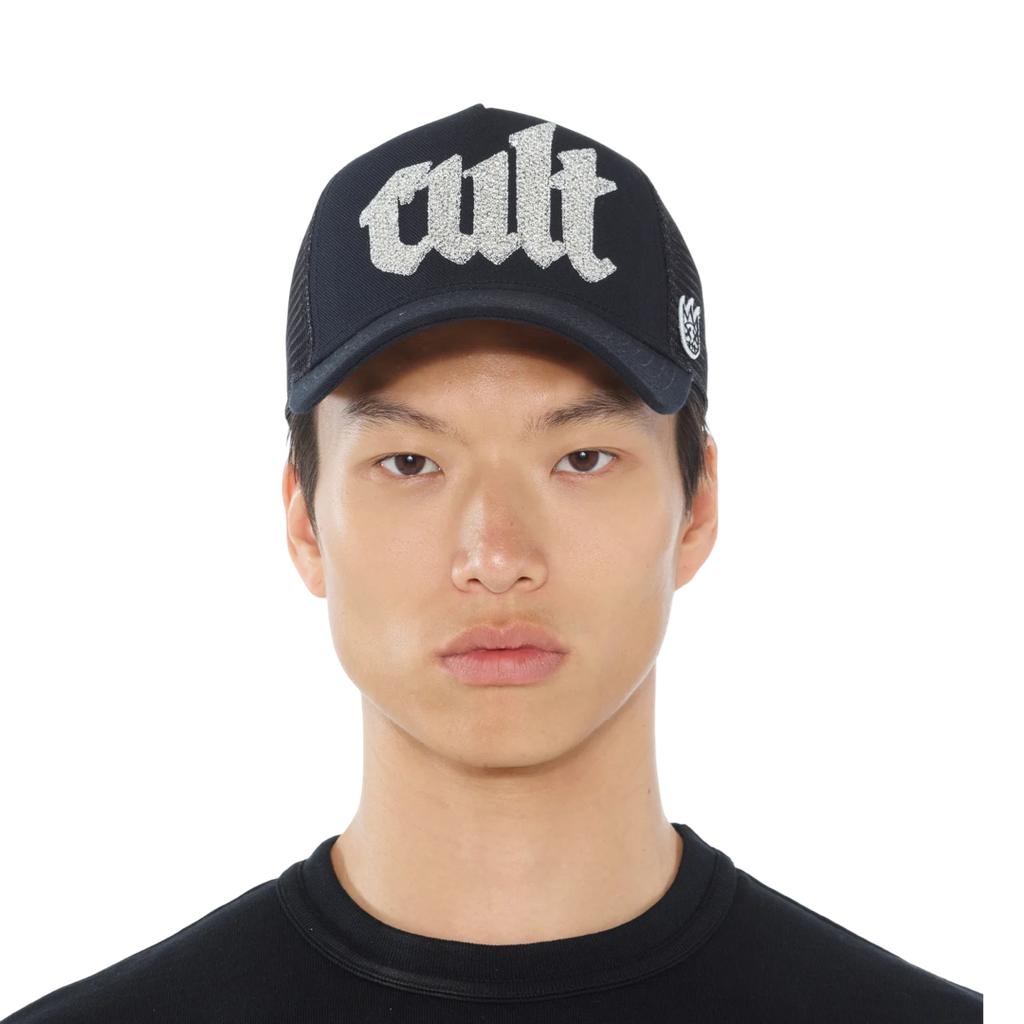 Cult's Crystal Cult Script Logo Hat in Black