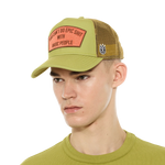 Cult's Logo Mesh Back Trucker Hat "Cant Do Epic Shit" in Green Oasis