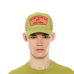 Cult's Logo Mesh Back Trucker Hat "Cant Do Epic Shit" in Green Oasis