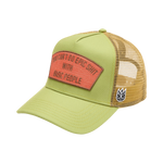 Cult's Logo Mesh Back Trucker Hat "Cant Do Epic Shit" in Green Oasis