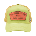 Cult's Logo Mesh Back Trucker Hat "Cant Do Epic Shit" in Green Oasis