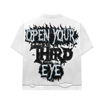 OPEN UR THIRD EYE DOUBLE LAYER FRENCH BLUE TEE
