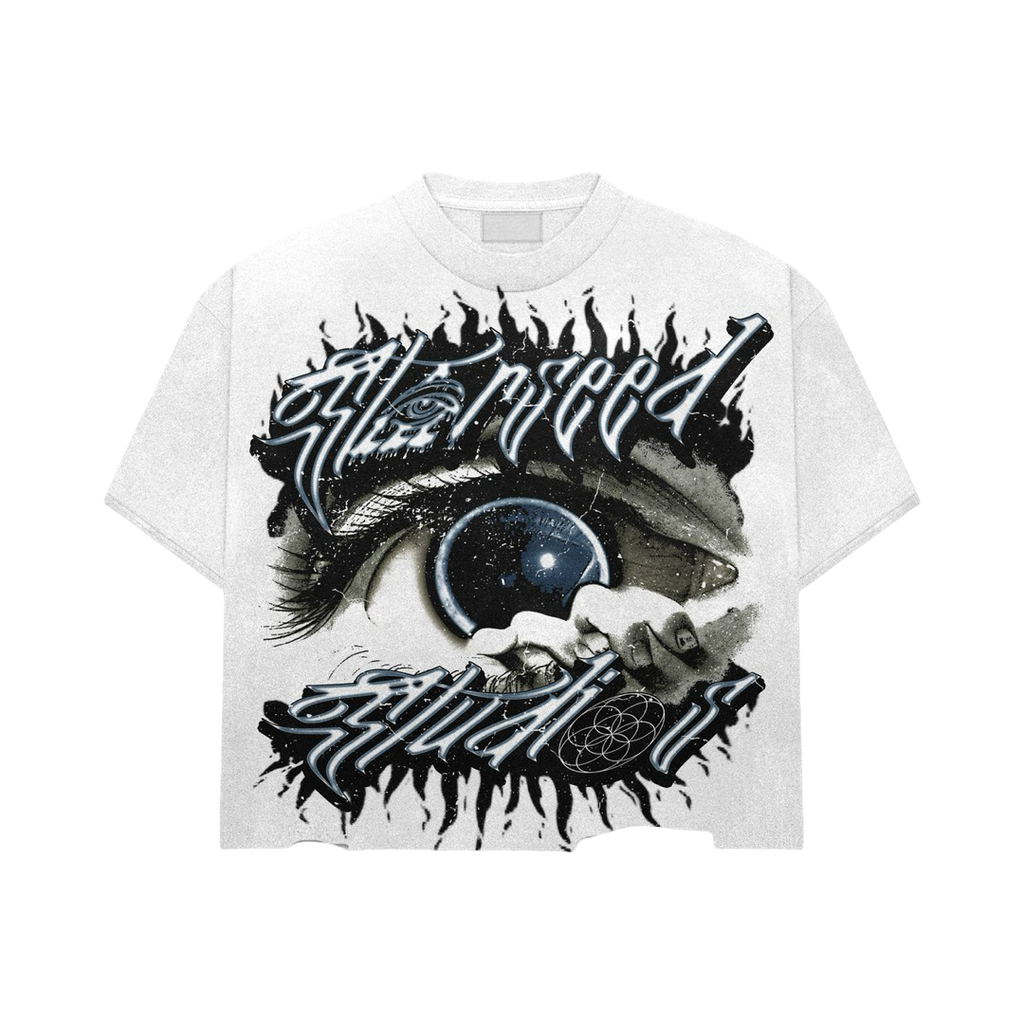 OPEN UR THIRD EYE DOUBLE LAYER FRENCH BLUE TEE