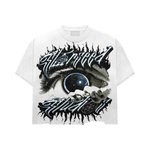 OPEN UR THIRD EYE DOUBLE LAYER FRENCH BLUE TEE
