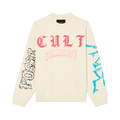 Cult's Novelty Fleece Crew Sweatshirt in Winter White