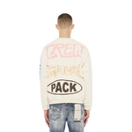 Cult's Novelty Fleece Crew Sweatshirt in Winter White