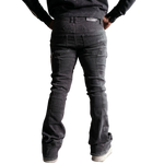 Stone-Line Zipper Men's Jeans Black