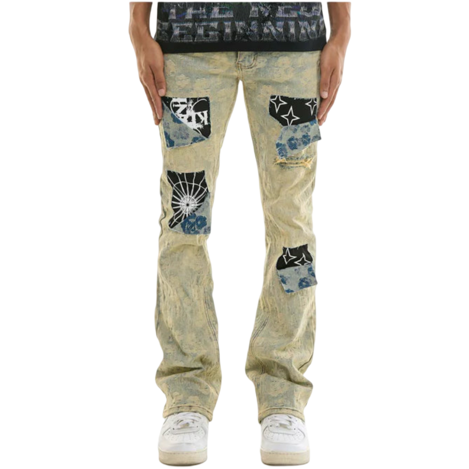 KDNK PRINT & RIP JEANS