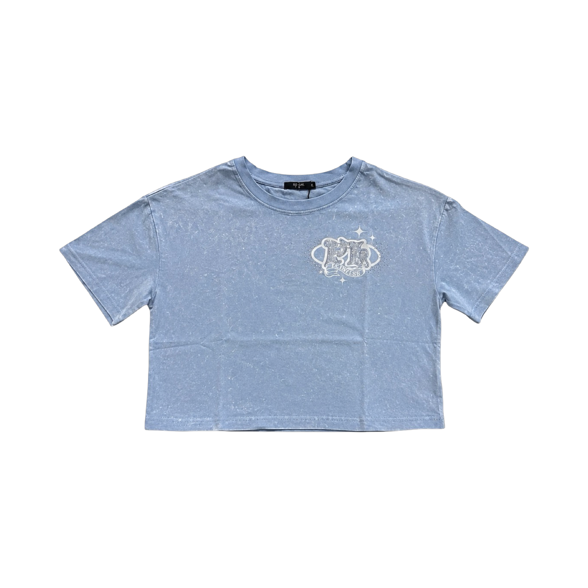 REDFOX CROPED T-SHIRT in LT.BLUE, style ST6616P