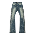 Vicious Flare Denim with Crystal Stud Side Panels