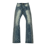 Vicious Flare Denim with Crystal Stud Side Panels