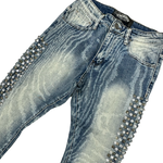 Vicious Flare Denim with Crystal Stud Side Panels