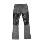 Vegan Leather Stack Pants / Spyder Web