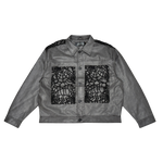 Vegan Leather Jacket / Spyder Web