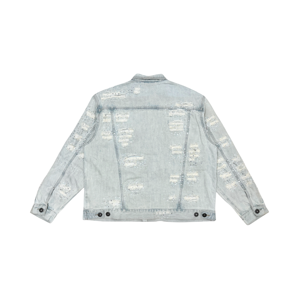 PREMIUM DENIM JACKETS WITH PEARL / RIHNESTONES