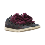 CURB SNEAKERS IN LEATHER WITH SNAKE LACES