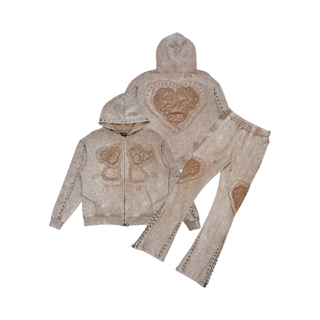 Gunzinii french terry hoodie set ￼