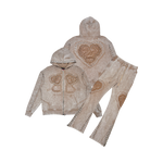Gunzinii french terry hoodie set ￼