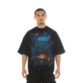 OVERSIZED SHORT SLEEVE CREW NECK TEE "BIG APPLE"