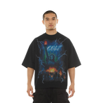 OVERSIZED SHORT SLEEVE CREW NECK TEE "BIG APPLE"
