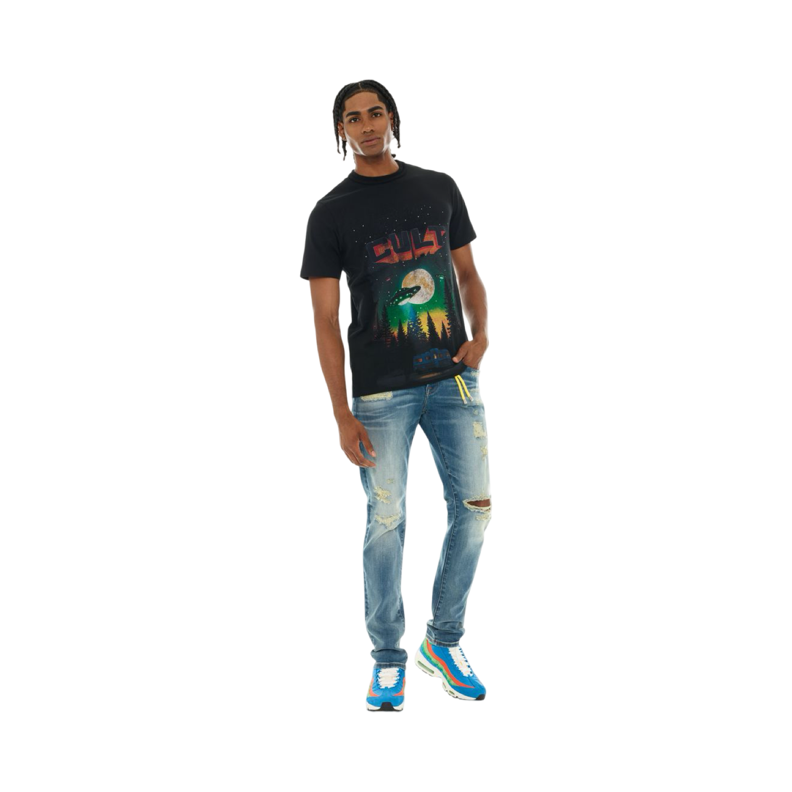 SHORT SLEEVE CREW NECK TEE "ALIENS"