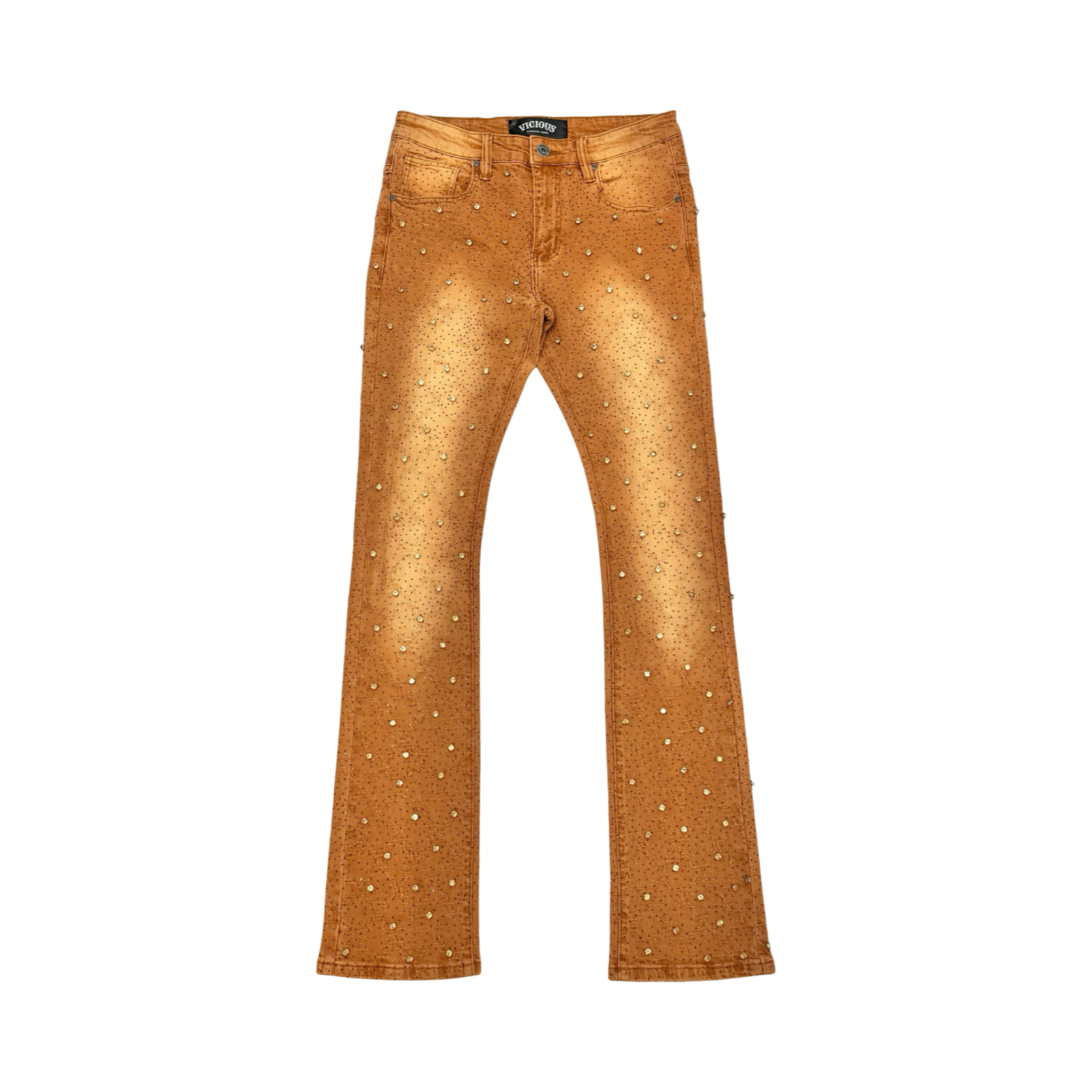 EMBELLISH RHINESTONE FLARE DENIM