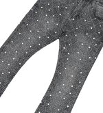 EMBELLISH RHINESTONE FLARE DENIM