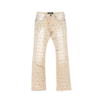 EMBELLISH RHINESTONE FLARE DENIM