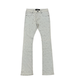EMBELLISH RHINESTONE FLARE DENIM