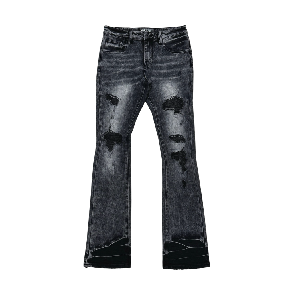 RIP & REPAIR PREMIUM WASH FLARE DENIM