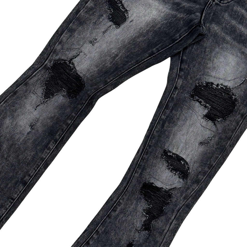 RIP & REPAIR PREMIUM WASH FLARE DENIM