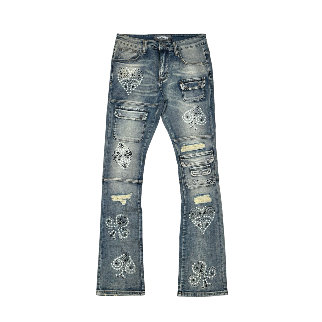 Cargo Lucky Seven Flare Denim