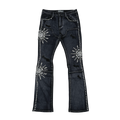 EMBELLISHED RHINESTONE FLARE DENIM