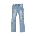EMBELLISHED RHINESTONE FLARE DENIM