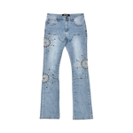 EMBELLISHED RHINESTONE FLARE DENIM