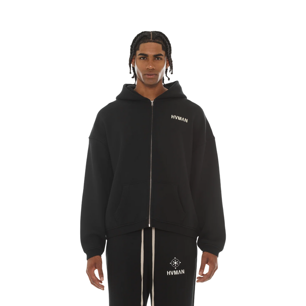 Hvman's Full Zip Sweatshirt in Black