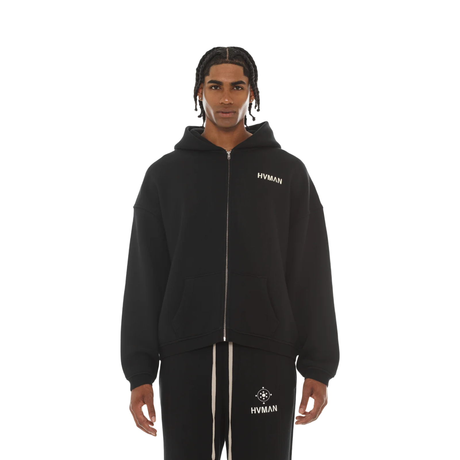 Hvman's Full Zip Sweatshirt in Black